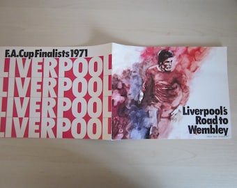1971 Liverpool Football Club "Liverpool's Road To Wembley" Football Souvenir. Ideal Christmas Gift, Fathers Day, Birthday Present
