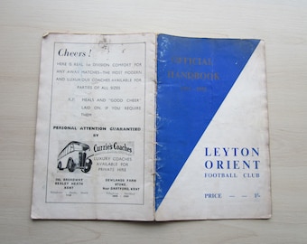 1951-52 Leyton Orient Football Supporters' Club Handbook, Yearbook, Souvenir. Ideal Christmas Gift, Fathers Day, Birthday Present