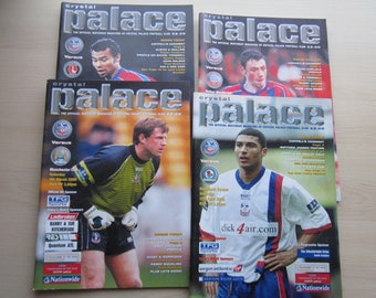 2000 FOUR Crystal Palace Football League Match Programmes. Ideal Christmas, Fathers Day, Birthday Present