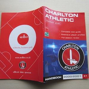 2000-2001 Charlton Athletic Football Club Handbook, Yearbook, Brochure. Ideal Christmas, Birthday, Father&#39;s Day Present