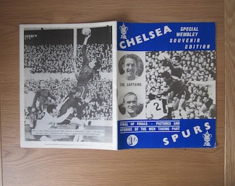 1967 Chelsea v Tottenham Hotspur Special Wembley Souvenir Edition F A Cup Final Programme. Ideal Christmas Birthday Present For Him