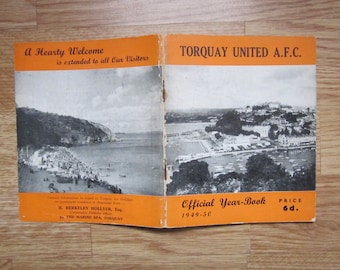 1949-50 Torquay United Football Club Handbook, Annual,Yearbook. Ideal Christmas Gift, Fathers Day, Birthday Present For Him