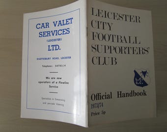 1973-74 Leicester City Football Club Handbook Yearbook, Annual. Ideal Christmas Gift, Fathers Day, Birthday Present