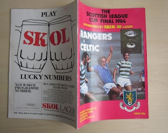 1984-85 Rangers FC v Celtic FC Scottish League Cup Final Football Programme. Ideal Christmas Gift, Birthday Present
