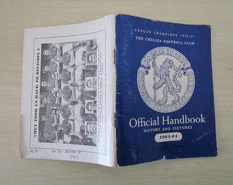 1963-64 Chelsea Football Club Soccer Handbook, Yearbook.