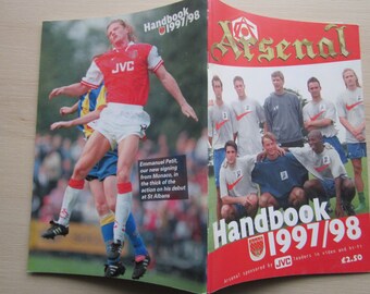 1997-98 Arsenal Football Club Handbook, Yearbook, Annual, Souvenir, Memorabilia.