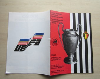1985 Liverpool v Juventus European Cup Final Football Programme. Replica version. Ideal Christmas Gift, Fathers Day, Birthday Present