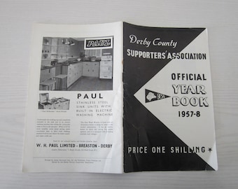 1957-58 Derby County Football Supporters' Club Handbook, Yearbook,  Souvenir. Ideal Christmas Gift, Fathers Day, Birthday Present