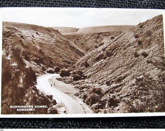 Burrington Combe Somerset England UK Original Vintage Real Photo (RP) Postcard used Excel series