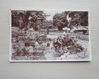 Postcard, Rock Gardens, Andrews Park, Southampton, UK. REAL PHOTO Postcard, Genuine, Original. Unused.