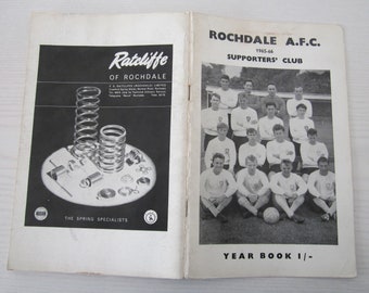 1965-66 Rochdale Football Supporters' Club Handbook, Yearbook, Souvenir. Ideal Christmas Gift, Fathers Day, Birthday Present