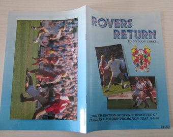 1988-89 "Rovers Return To Division Three" Tranmere Rovers' Promotion Year Souvenir. Ideal Christmas Gift, Fathers Day, Birthday Present
