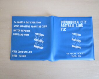 1988-89 Birmingham City Football Club Used Season Ticket Booklet Ideal Christmas Gift Father's Day Birthday Present For Him