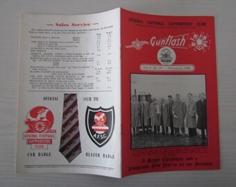 December 1953 Arsenal Football Supporters' Club Souvenir, Brochure. Ideal Christmas Gift, Fathers Day, Birthday Present For Him