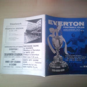 1962-63 Everton Football Club Handbook, Brochure, celebrating winning the League title! Ideal Christmas Gift, Birthday Present