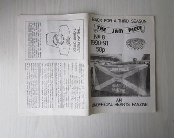 1990-91 THREE Heart of Midlothian (Hearts) "The Jam Piece" Fanzines/Magazines. Ideal Christmas Gift, Fathers Day, Birthday Present