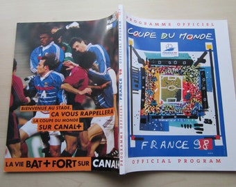 France 1998 World Cup Final Football Soccer Match Day Programme, Brochure, Memorabilia. Ideal Christmas Gift, Birthday Present For Him
