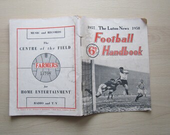 1957-58 Luton Town FC Football Soccer Handbook, Yearbook, Annual, Souvenir. Ideal Christmas Gift, Fathers Day, Birthday Present