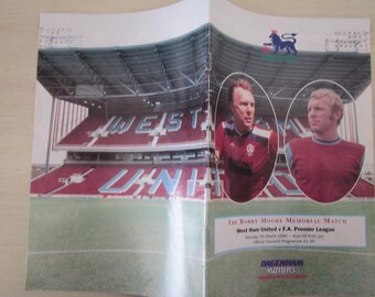 1993-94 The Bobby Moore Memorial Football Match Programme.