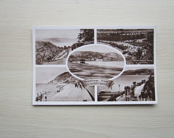 Postcard, Greetings From Llandudno, Wales, UK. Genuine, Original. REAL PHOTO Postcard, Unused.