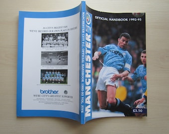 1992-93 Manchester City Supporters Club Handbook, Yearbook, Collectable. Ideal Christmas Gift, Fathers Day, Birthday Present