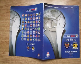 2002 Blackpool v Cambridge United, LDV Vans Trophy Cup Final Programme. Ideal Christmas Gift, Fathers Day, Birthday Present For Him.