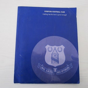 1997 HAND-SIGNED Everton v Arsenal Football Programme, Match Ticket, Folder, PLUS Menu. Ideal Christmas Gift, Fathers Day, Birthday Present