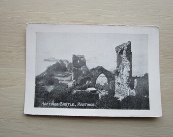 Postcard, Hastings Castle, Hastings, Sussex, England, UK. Genuine, Original. Unused.
