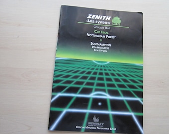 1991-92 Nottingham Forest v Southampton Zenith Cup Final Football Programme. Ideal Christmas Gift, Fathers Day, Birthday Present