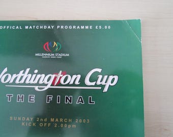 2003 Liverpool v Manchester United Football League Cup Final Match Day Programme.