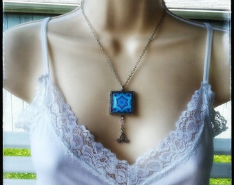Mandala Meditation Charm Yoga Blue Hues Buddhism Hinduism Spiritual Tool Geometric Purity Religion