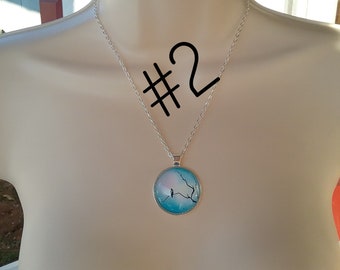 Choice of Bird on Branch Silhouette in Shiny Silver Tone with Matching Chain, Gift for Bird Lovers