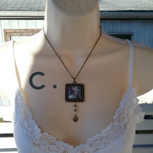 Royal Cat Necklace in Shiny Silver Tone or Antique Bronze Tone, Choose Pendant and Chain Length!