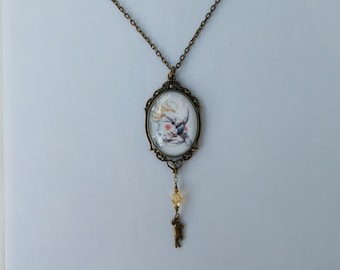 Cockatoo Parrot Pendant Necklace with Parrot Charm, Great Gift For Cockatoo Owner, Gift for Parrot Lover
