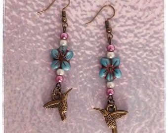 Owl, Heart or Hummingbird Earrings Your choice