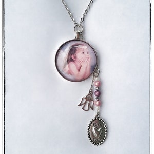 Beautiful Little Girl Angel Necklace with Heart Charm