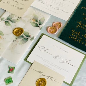 Botanical Enchanted Wedding Stationery Suite sample pack image 9