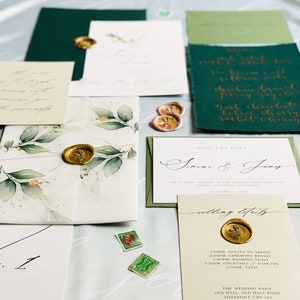 Botanical Enchanted Wedding Stationery Suite sample pack image 5