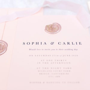 Blush and Navy Wedding Stationery Suite sample pack image 2