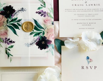 Blush & Burgundy Floral Wedding Suite