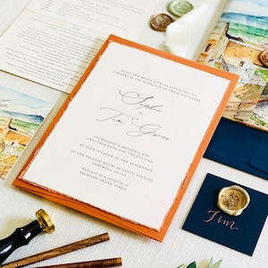Sicilian Watercolour Venue Wedding Stationery Suite sample pack image 3