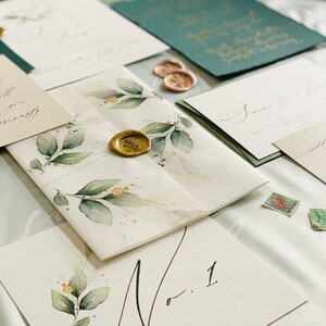 Botanical Enchanted Wedding Stationery Suite sample pack image 8