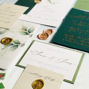 Botanical Enchanted Wedding Stationery Suite sample pack image 4