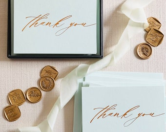 Thank You Gold Foiled Notecard Set (set of 6)