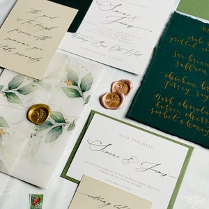 Botanical Enchanted Wedding Stationery Suite sample pack image 3