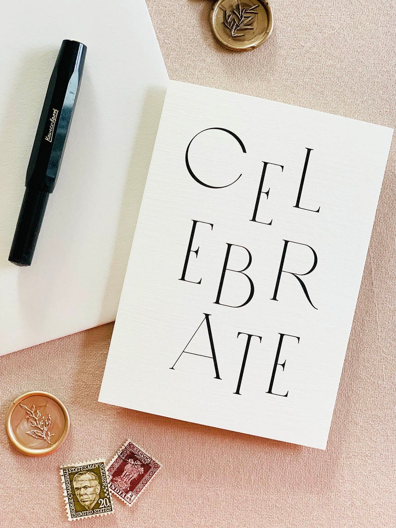 Celebrate Typography card image 1