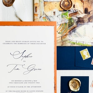 Sicilian Watercolour Venue Wedding Stationery Suite sample pack image 9