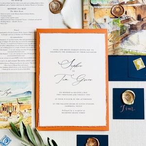 Sicilian Watercolour Venue Wedding Stationery Suite sample pack image 1