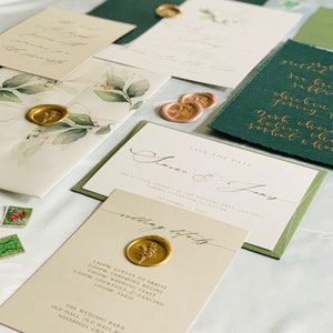 Botanical Enchanted Wedding Stationery Suite sample pack image 6