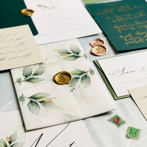Botanical Enchanted Wedding Stationery Suite sample pack image 2